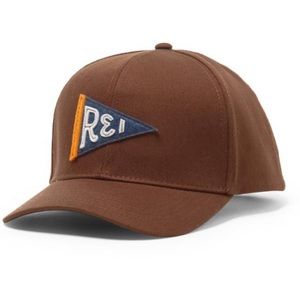 NWT REI Co-op REI Flag 6-Panel Trucker Hat, Molasses, OS